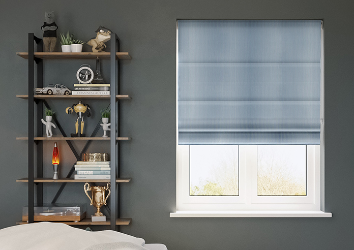 Nautical Stripes, Navy - Roman Blind - Image 3